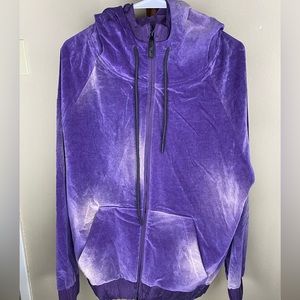 Marc Jacques Burton Velvet Purple Sweatshirt size small